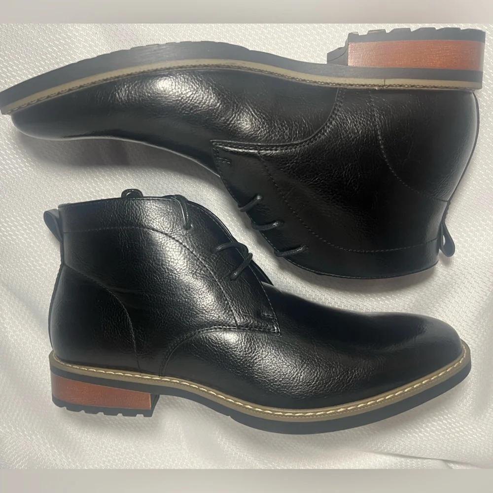 NEW Chukka Style Black Tie Up Shoe Boots For Men